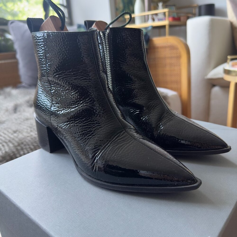 Everlane Patent Leather Zip-up "Boss" Booty